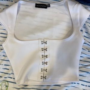 White crop top